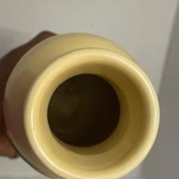 Vino Wine Ceramic Decanter Yellow Embossed Bottle Made In Italy - Picture 5 of 5